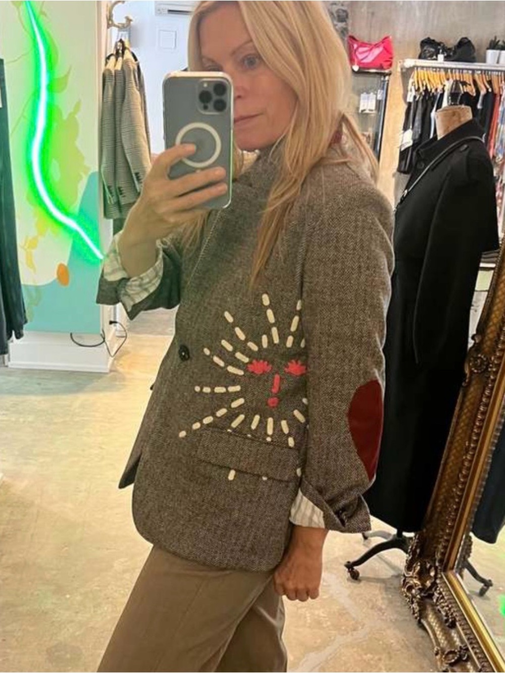 NWT Workday Herringbone Blazer Kerri Rosenthal - Picture 3 of 11